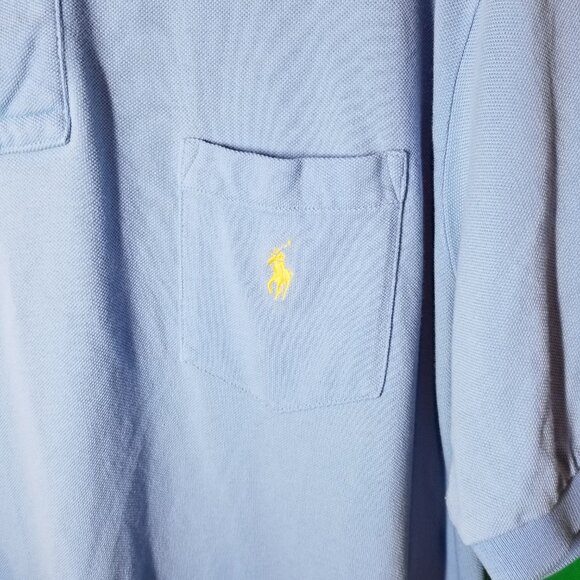 Polo Ralph Lauren Light Blue Short Sleeve Polo Shirt - Size 2XL XXL, Preppy - Picture 5 of 7